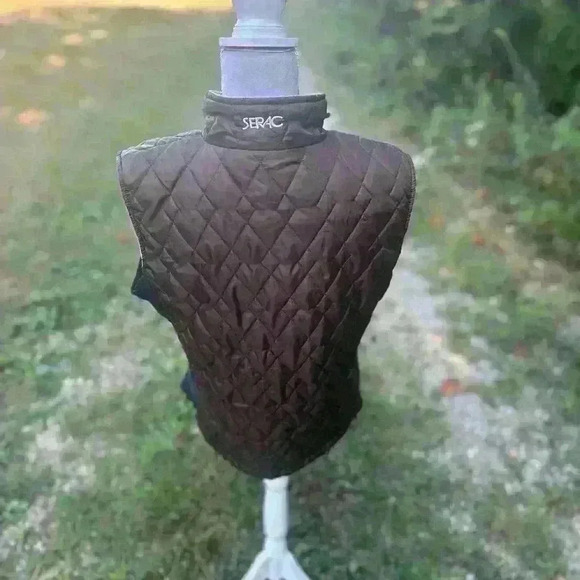 Serac women’s quilted vest. Size XL. Brown and cream. Serac brand vest. Fall - Picture 3 of 9